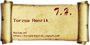 Torzsa Henrik névjegykártya